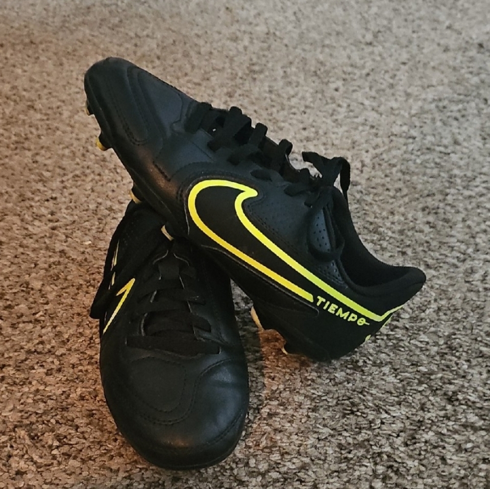 Nike Yellow and Black Cleats